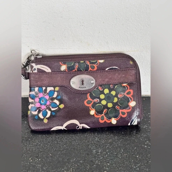 Fossil Boho Floral Zipper Coin Purse - Picture 2 of 4